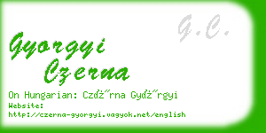 gyorgyi czerna business card